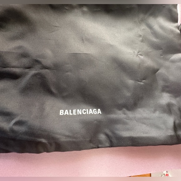 NWOT Authentic Balenciaga Logo Nylon Drawstring Back- Pack - Picture 5 of 7